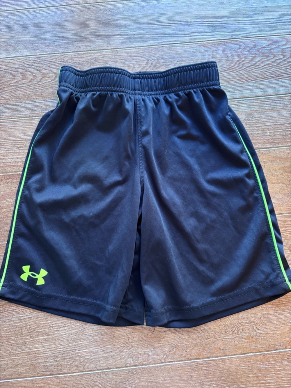 Under Armour Black Shorts with Neon Green Accent